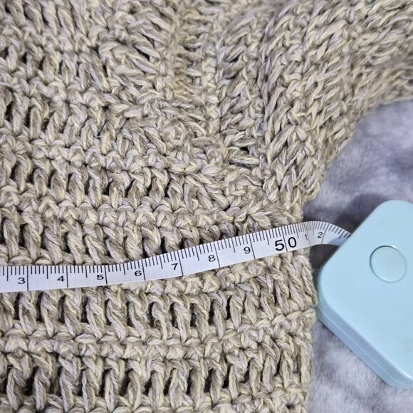 J. Jill Women's Cream Tan Linen Cotton Hand Crochet  Cardigan M - Picture 12 of 14